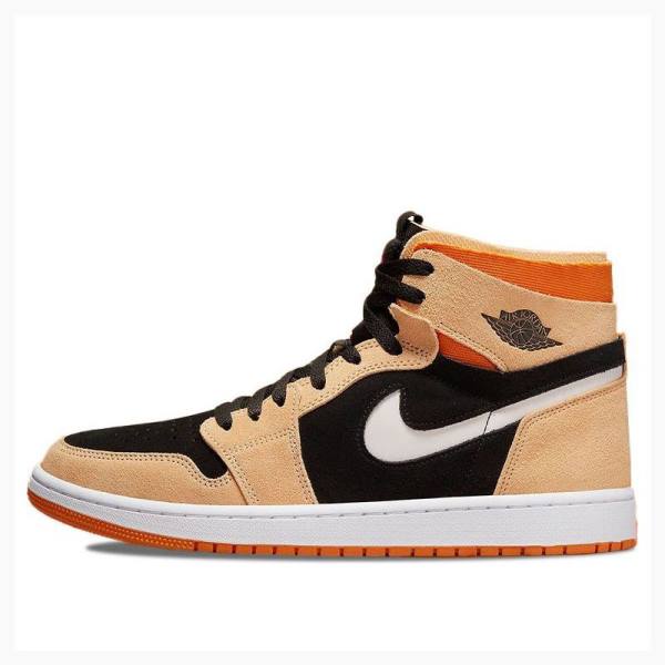 Air Jordan 1 Nike Zoom CMFT Pumpkin Spice Zapatillas Baloncesto Hombre Negras Naranjas | JD-829NG