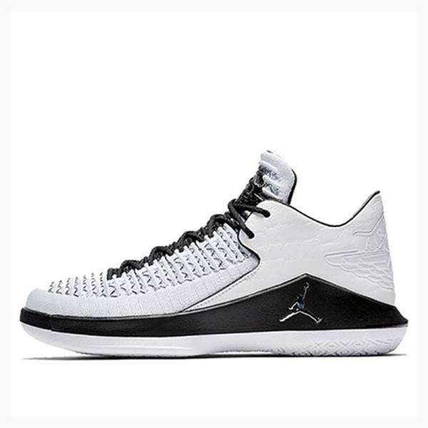 Air Jordan 32 Nike Low Zapatillas Hombre Blancas Negras | JD-985PU