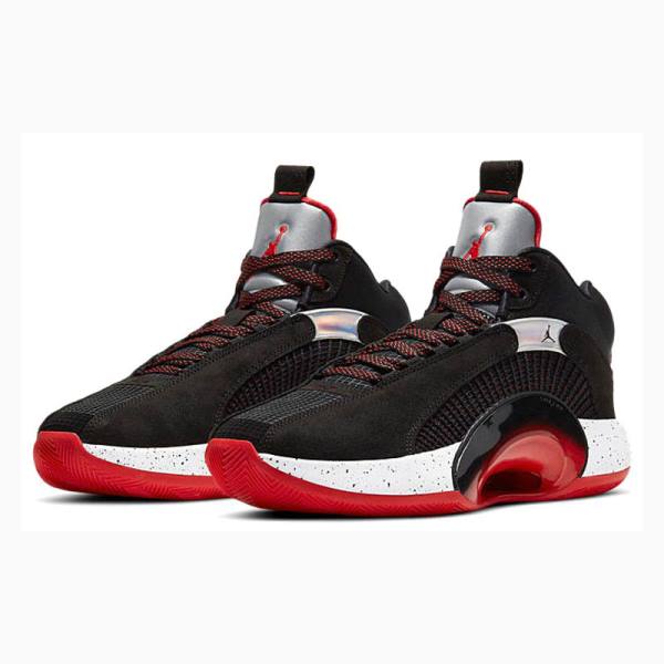 Air Jordan 35 Nike Bred Zapatillas Baloncesto Hombre Negras Rojas Blancas | JD-453LK