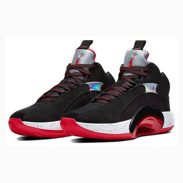 Air Jordan 35 Nike Bred Zapatillas Baloncesto Hombre Negras Rojas | JD-802VI