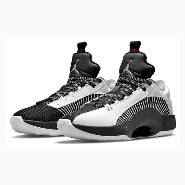 Air Jordan 35 Nike Low Zapatillas Hombre Blancas Negras | JD-826OR