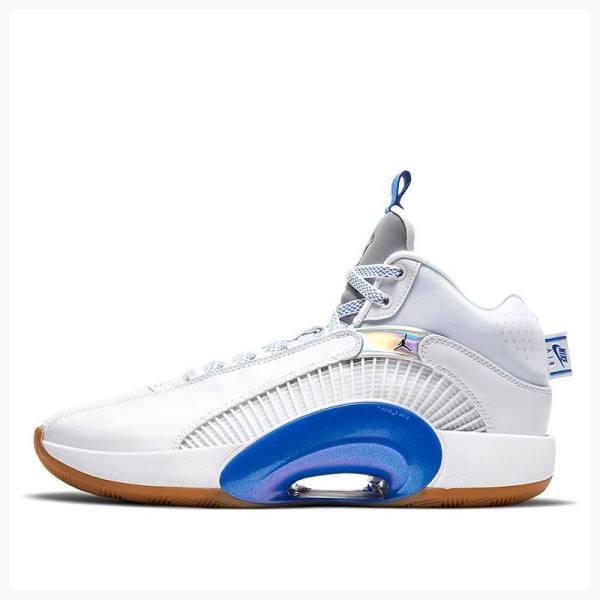 Air Jordan 35 Nike SH PF Sisterhood Zapatillas Baloncesto Hombre Blancas Azules | JD-726DZ