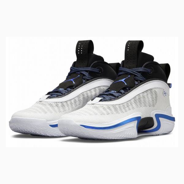 Air Jordan 36 Nike PF Zapatillas Baloncesto Hombre Blancas Azules | JD-571YU