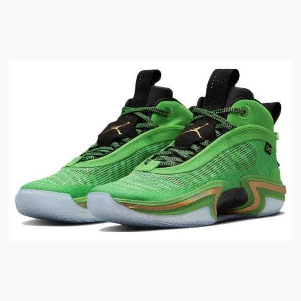 Air Jordan 36 Nike PF Zapatillas Baloncesto Hombre Verde | JD-692WI