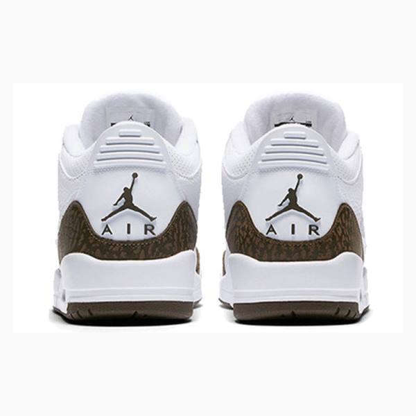 Air Jordan 3 Nike Retro Mocha Zapatillas Baloncesto Hombre Blancas Marrones | JD-258YC