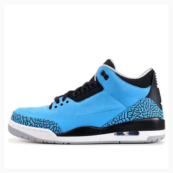 Air Jordan 3 Nike Retro Powder Zapatillas Baloncesto Hombre Azules | JD-923MC