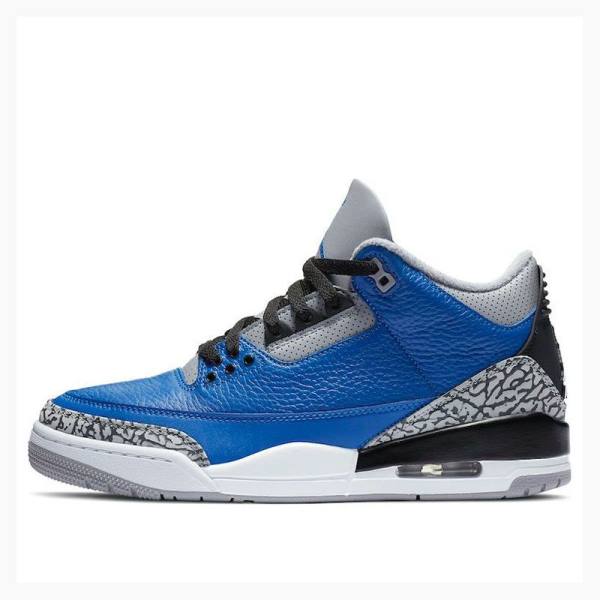 Air Jordan 3 Nike Retro Varsity Royal Zapatillas Baloncesto Hombre Azules Gris | JD-351ID