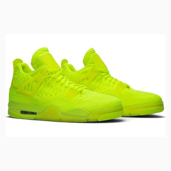 Air Jordan 4 Nike Flyknit Volt Zapatillas Baloncesto Hombre Verde | JD-340YT