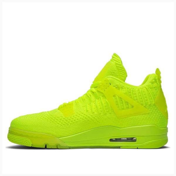 Air Jordan 4 Nike Flyknit Volt Zapatillas Baloncesto Hombre Verde | JD-340YT