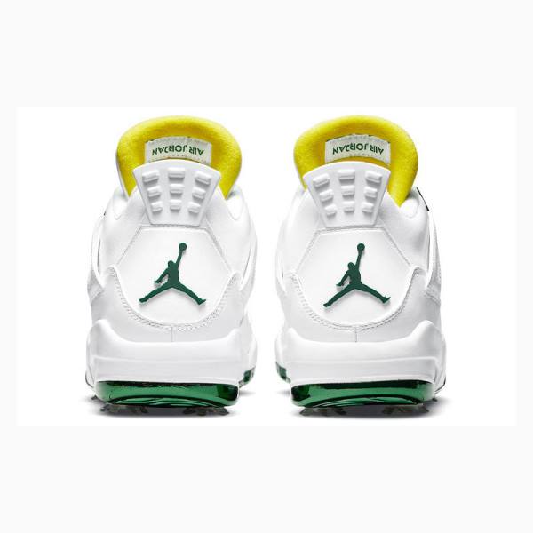 Air Jordan 4 Nike Golf Metallic Zapatillas Baloncesto Hombre Blancas Verde | JD-593AU