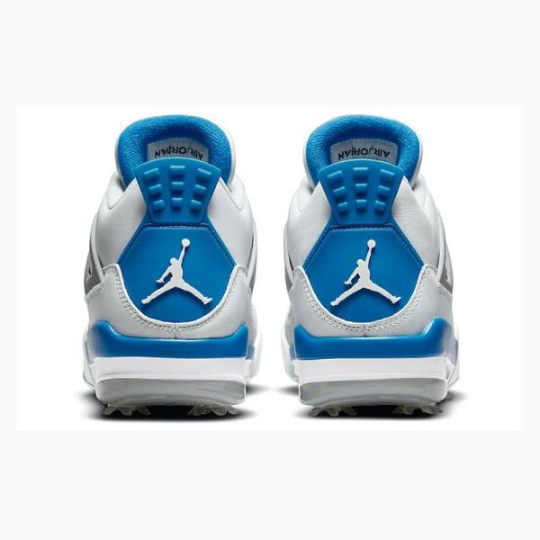 Air Jordan 4 Nike Golf Military Zapatillas Baloncesto Hombre Blancas Azules | JD-698UD