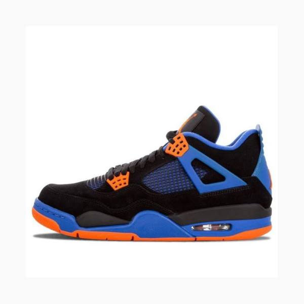 Air Jordan 4 Nike Retro Cavs Zapatillas Baloncesto Hombre Negras Naranjas Azules | JD-152EG