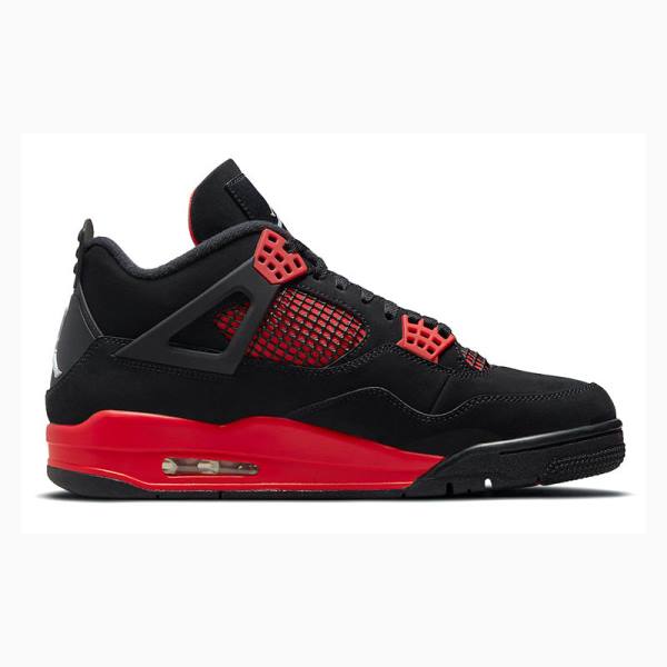 Air Jordan 4 Nike Retro Thunder Zapatillas Baloncesto Hombre Negras Rojas | JD-738ZV