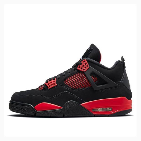 Air Jordan 4 Nike Retro Thunder Zapatillas Baloncesto Hombre Negras Rojas | JD-738ZV