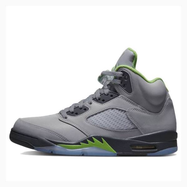 Air Jordan 5 Nike Bean 2022 Zapatillas Baloncesto Hombre Gris Verde | JD-348ZM