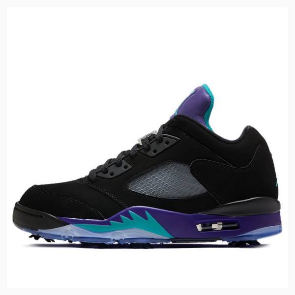 Air Jordan 5 Nike Low Golf Grape Zapatillas Hombre Negras | JD-367ON