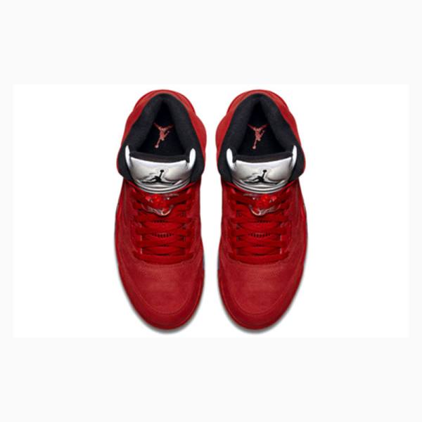 Air Jordan 5 Nike Retro Gamuza Zapatillas Baloncesto Hombre Rojas | JD-341KL