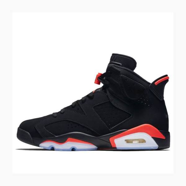 Air Jordan 6 Nike Retro Black Infrared Zapatillas Baloncesto Hombre Negras Rojas | JD-017WX