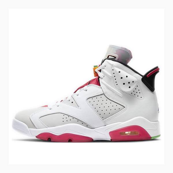 Air Jordan 6 Nike Retro Hare Zapatillas Baloncesto Hombre Blancas Rosas | JD-813QP