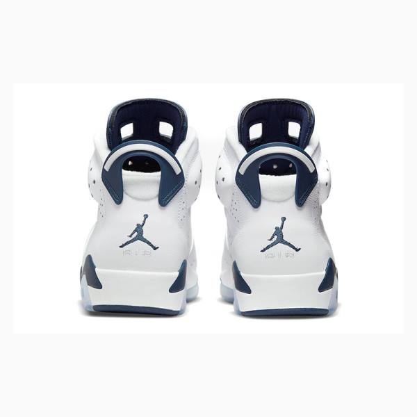 Air Jordan 6 Nike Retro Midnight Zapatillas Baloncesto Hombre Blancas Azul Marino | JD-562QT