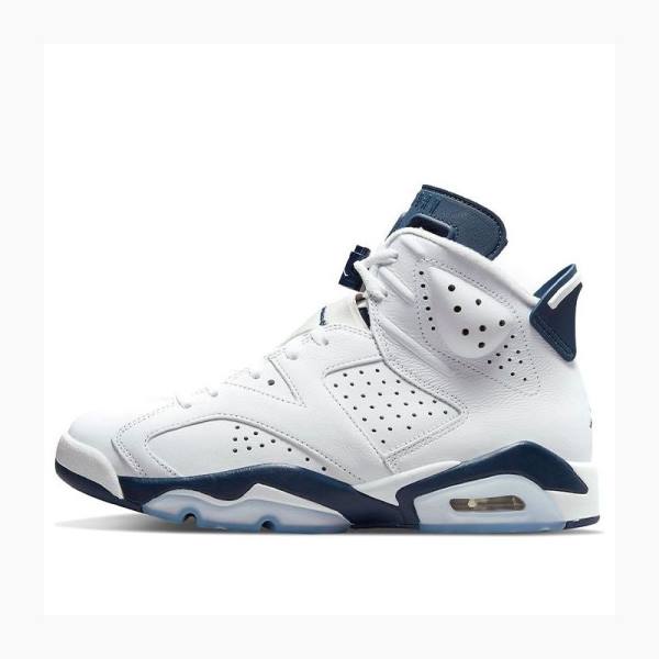 Air Jordan 6 Nike Retro Midnight Zapatillas Baloncesto Hombre Blancas Azul Marino | JD-562QT