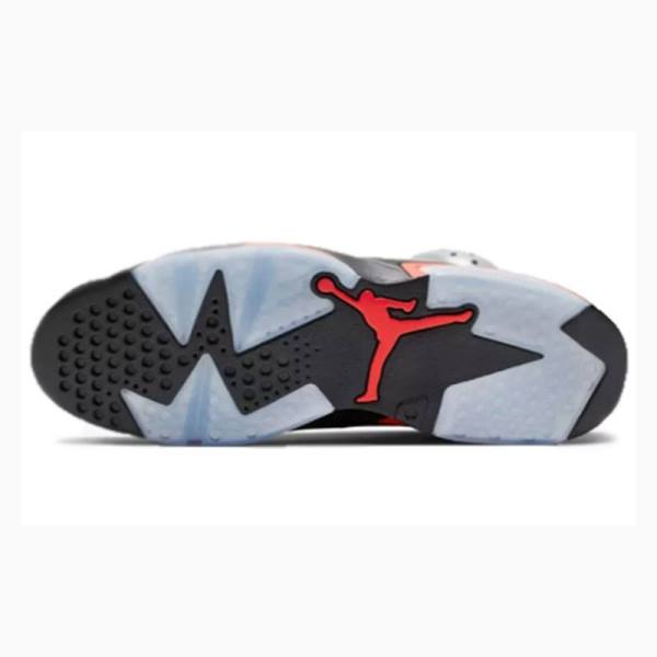 Air Jordan 6 Nike Retro Reflective Infrared Zapatillas Baloncesto Hombre Plateadas Negras Rojas | JD-716FN