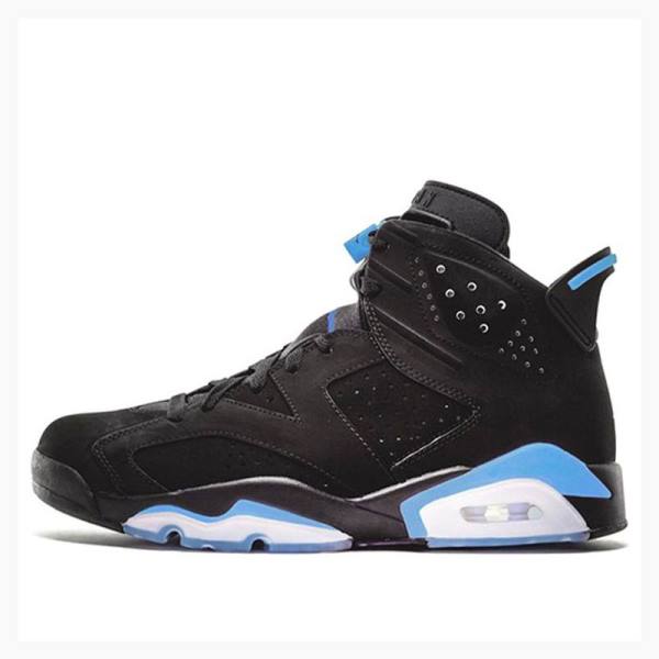 Air Jordan 6 Nike Retro UNC – Univeristy Zapatillas Baloncesto Hombre Negras Azules | JD-674YM