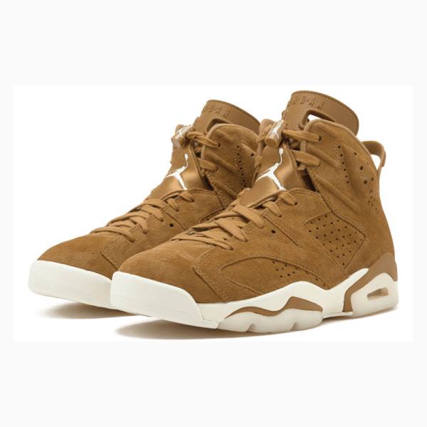 Air Jordan 6 Nike Retro Wheat Zapatillas Baloncesto Hombre Marrones | JD-027NC