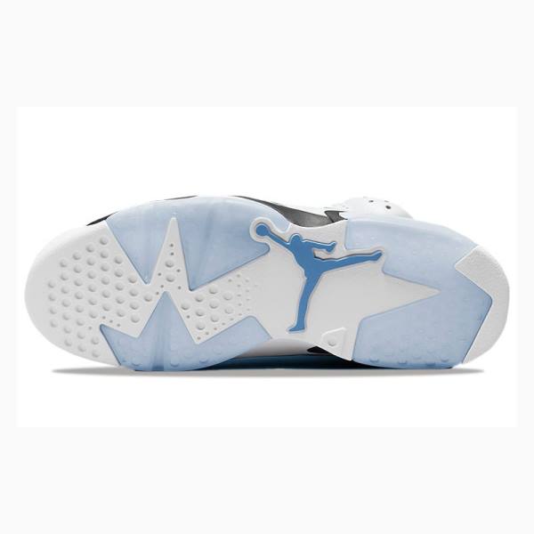 Air Jordan 6 Nike Retro Zapatillas Baloncesto Hombre Blancas Azules | JD-276SU