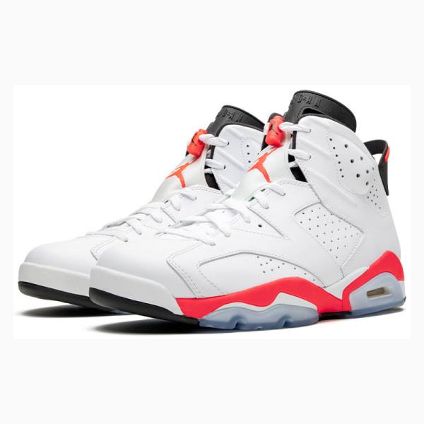 Air Jordan 6 Nike Retro Zapatillas Baloncesto Hombre Blancas Rojas | JD-425QM