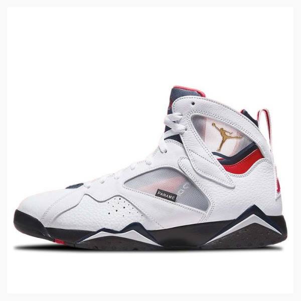 Air Jordan 7 Nike Retro BCFC Paris Saint-Germain Zapatillas Baloncesto Hombre Blancas Rojas | JD-548SQ