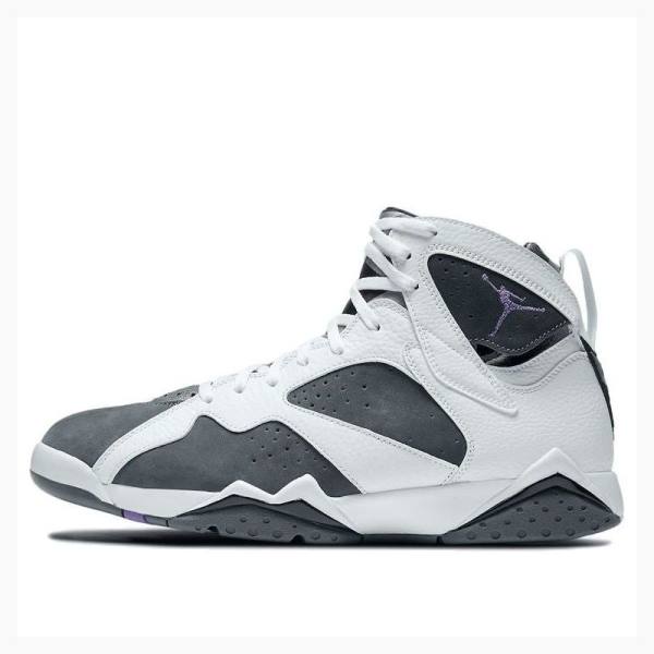 Air Jordan 7 Nike Retro Flint Zapatillas Baloncesto Hombre Blancas Gris | JD-497ME