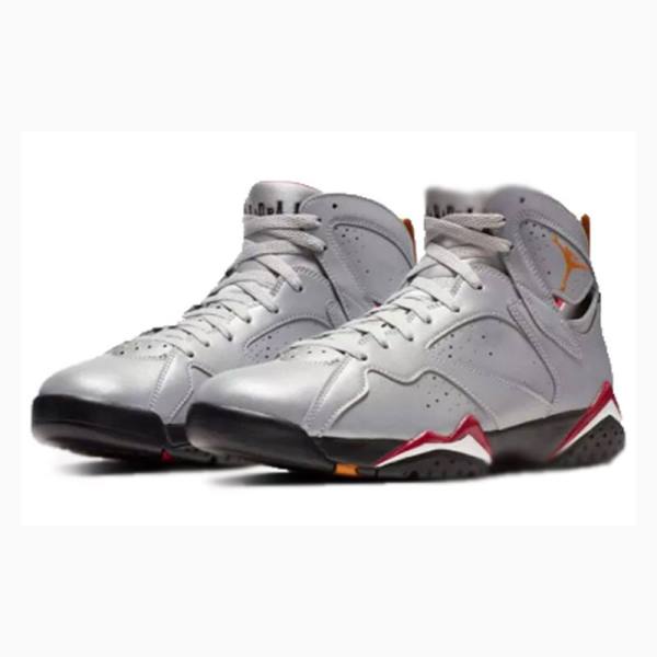 Air Jordan 7 Nike Retro Reflective Cardinal Zapatillas Baloncesto Hombre Plateadas | JD-391RC