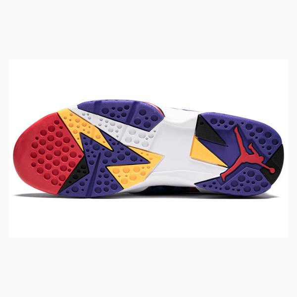 Air Jordan 7 Nike Retro Sueter Zapatillas Baloncesto Hombre Blancas Multicolor | JD-165KA