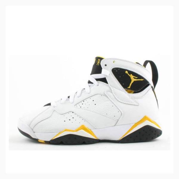 Air Jordan 7 Nike Retro Zapatillas Baloncesto Mujer Blancas Negras Amarillo | JD-435DF