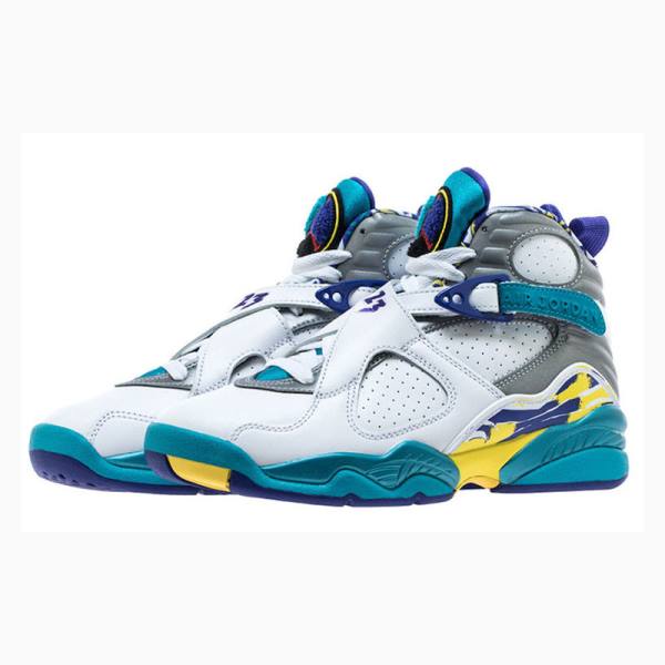 Air Jordan 8 Nike Retro Zapatillas Baloncesto Mujer Blancas | JD-041HV