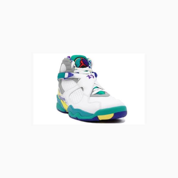 Air Jordan 8 Nike Retro Zapatillas Baloncesto Mujer Blancas Azules | JD-168IJ