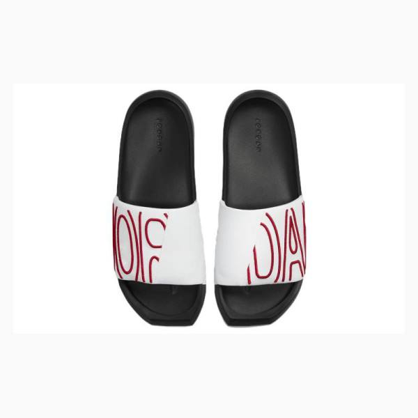 Air Jordan Nike Nola Chanclas Mujer Negras Blancas | JD-684ER