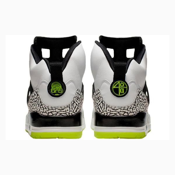 Air Jordan Nike Spizike Volt Zapatillas Baloncesto Hombre Blancas Negras Verde | JD-930VN