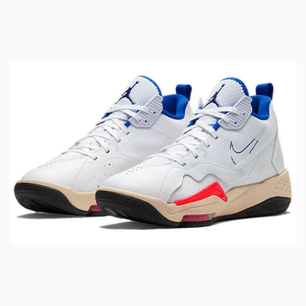 Air Jordan Nike Zoom 92 Ultramarine Zapatillas Baloncesto Mujer Blancas Azules Rojas | JD-874YN