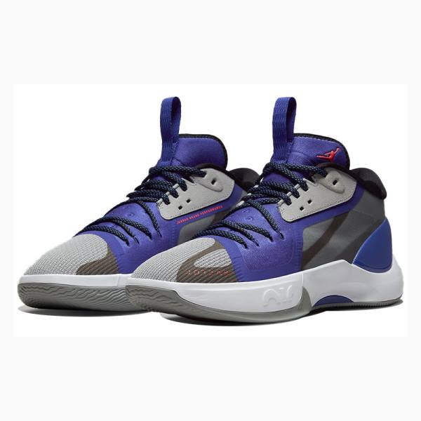 Air Jordan Nike Zoom Separate PF Zapatillas Baloncesto Hombre Gris Azules | JD-936AW