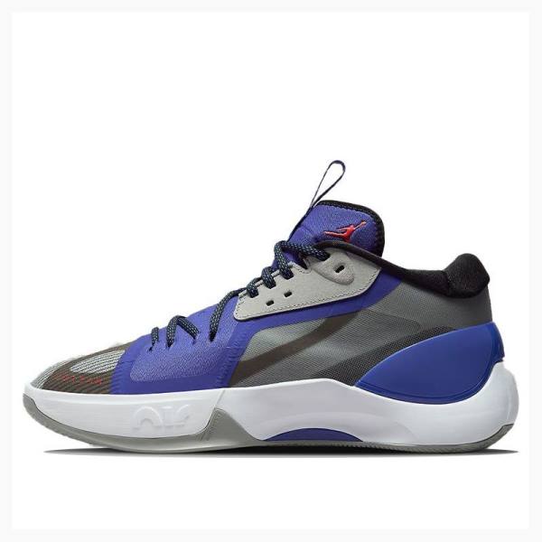 Air Jordan Nike Zoom Separate PF Zapatillas Baloncesto Hombre Gris Azules | JD-936AW